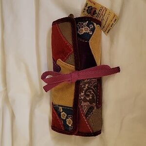 NWT Lucky Brand Patchwork Rollup Jewelry Organizer